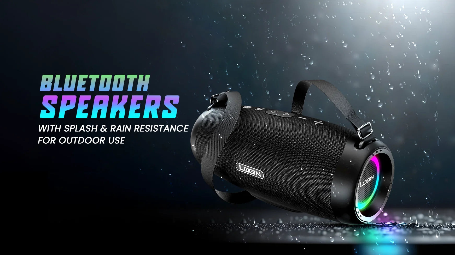 Bluetooth Speakers with Splash & Rain Resistance for Outdoor Use