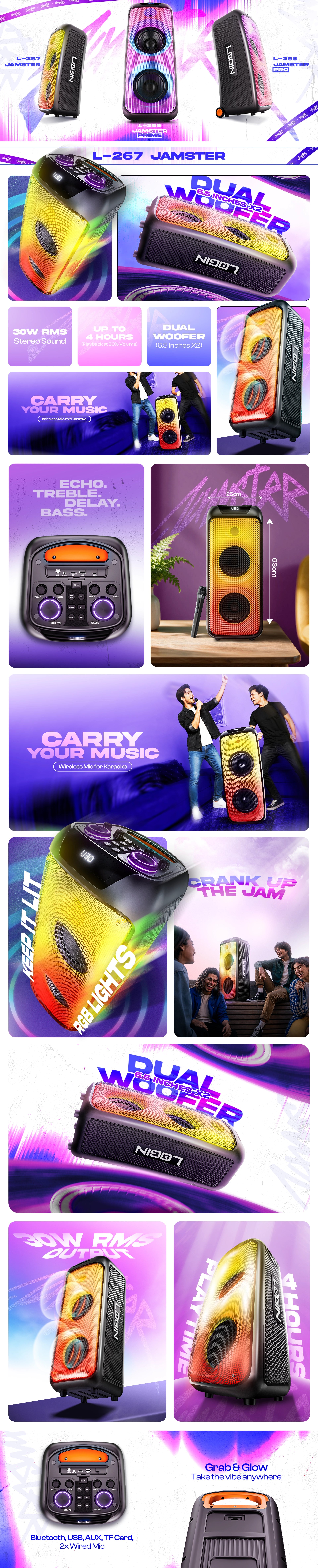 L-267 Jamster | 30 Watt Wireless Speaker