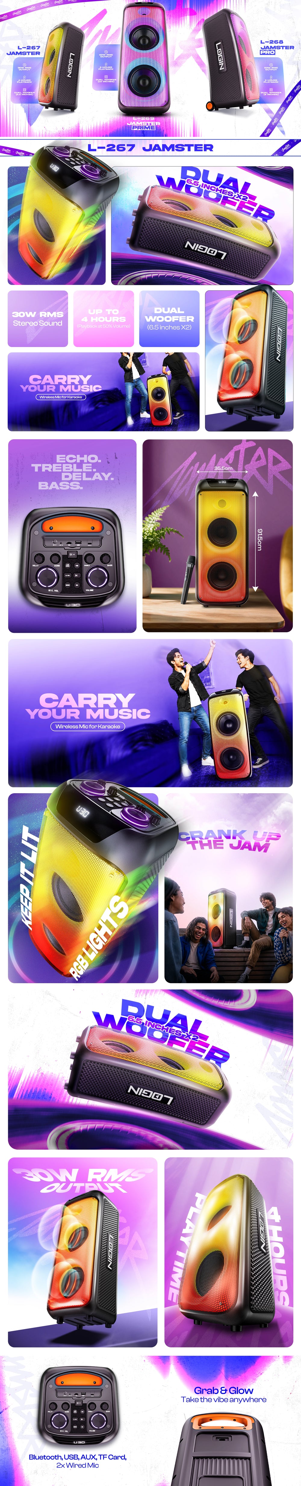 L-267 Jamster | 30 Watt Wireless Speaker