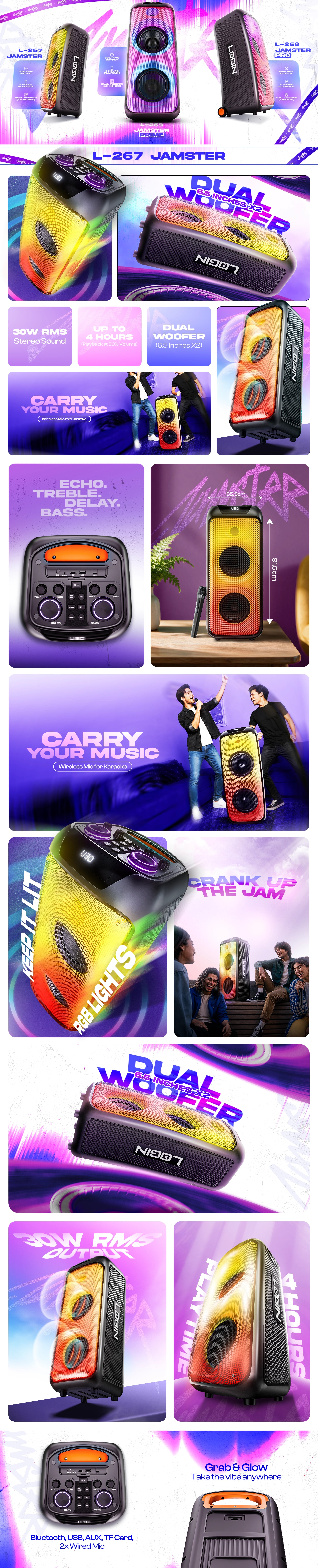 L-267 Jamster | 30 Watt Wireless Speaker