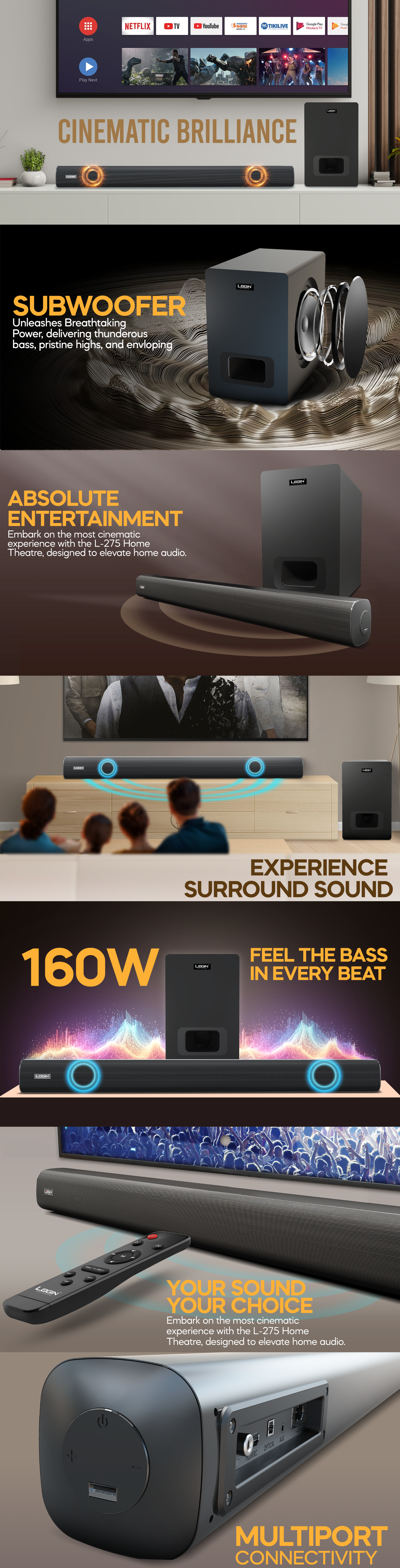 L-275 Inception | 2.1 Channel Multimedia Speaker