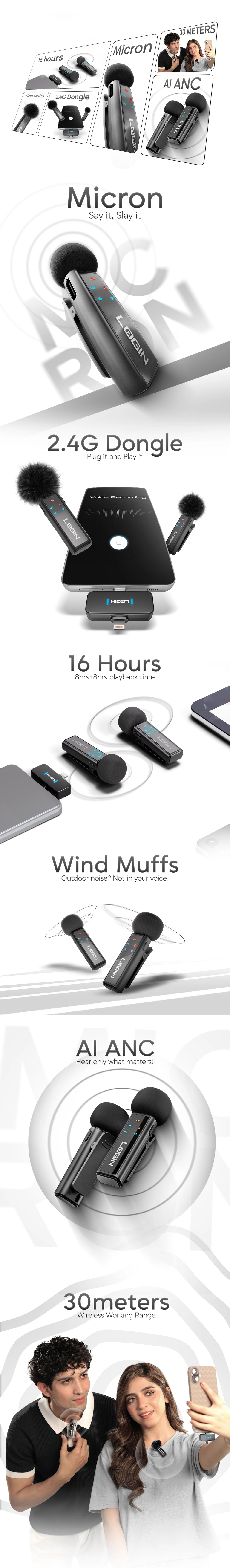 L-250 Micron | Wireless Vlogging Mic